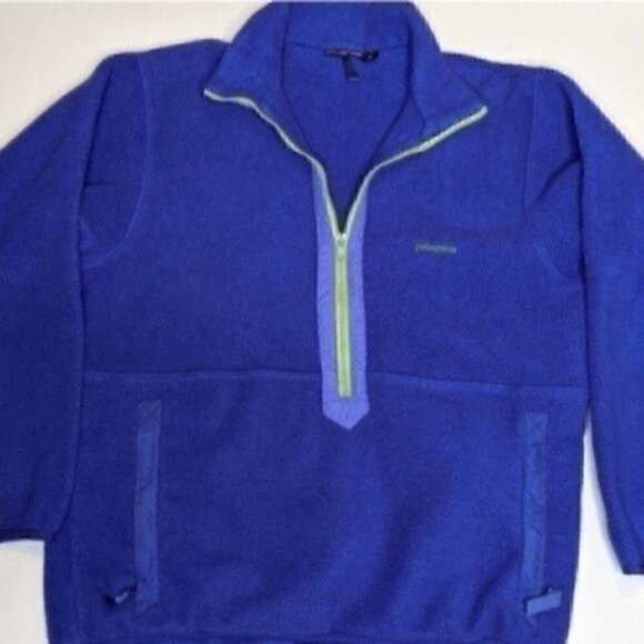 Vintage Patagonia Fleece Pullover Purple - Picture 1 of 11
